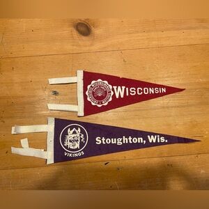 Set of 2 mini pennants Wisconsin